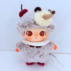 POP MART Dimoo The Secret Theatre Club Series Pendant Plush Doll – Cherry Hoglet