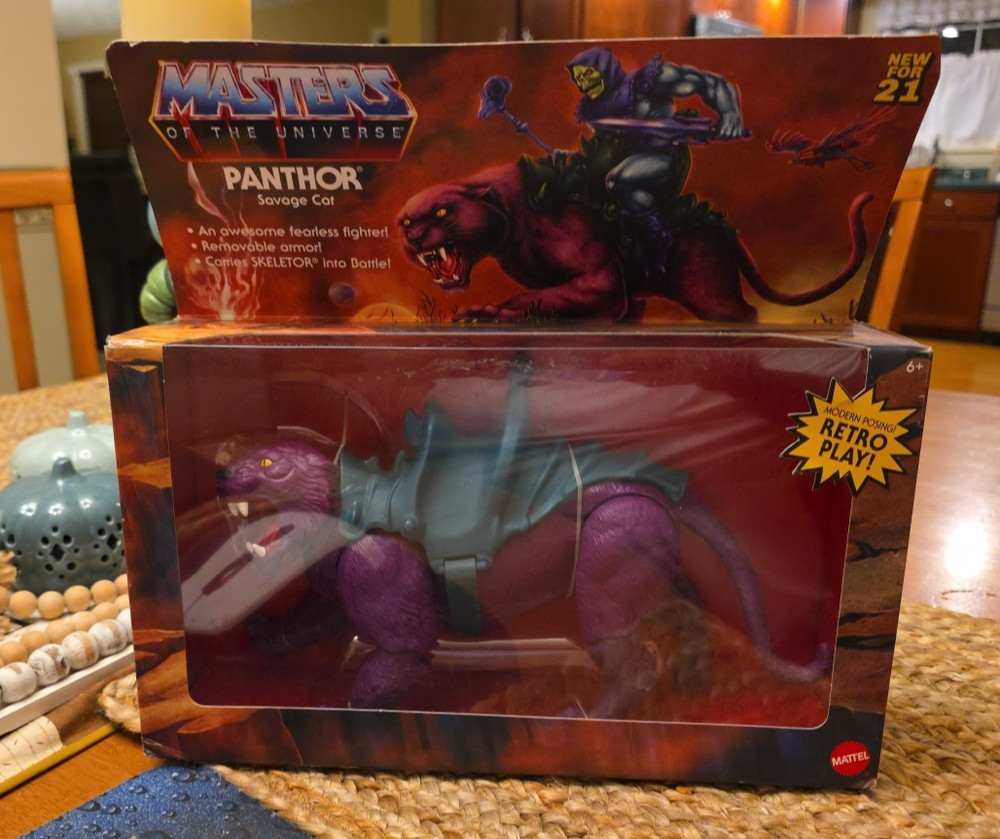 2021 Masters Of The Universe Exclusive Flocked PANTHOR SAVAGE NEW