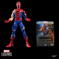 Marvel Legends Magic: The Gathering Battle-Damaged Spider-Man Toy & Trading Card