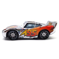 Disney Pixar Cars Movie Silver Metallic Lightning McQueen 1:55 Diecast Model Car