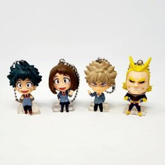My Hero Academia Mini Figure Keychain : Complete Set of 4 NEW Keychain Figures