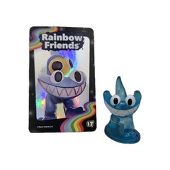 Rainbow Friends 1.5″ CYAN Figure + Collector Holographic Sticker Card #17 (READ)