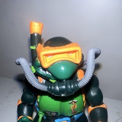 Mirage Studios TMNT Michelangelo Scuba Diver Turtle Action Figure w/ Gun 1992