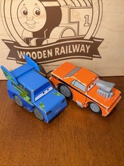 WOODEN DISNEY CARS PIXAR Wood SNOT ROD DJ DELINQUENT ROAD HAZARDS WOODEN