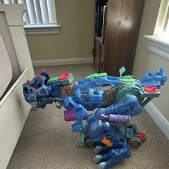 Fisher-Price 30″ Imaginext Ultra T-Rex Blue Ice Dino 2015 Mattel Light/Sound