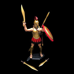 Leonidas Leader of the 300 Vitruvian H.A.C.K.S. Action Figure with Full Size