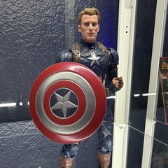 Captain America Action Figure w/ Shield Alternate Head & Hands Plastic