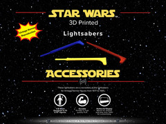 Vintage Kenner Repro FDM 3D Printed Lightsabers (In-Arm) (3-pack)