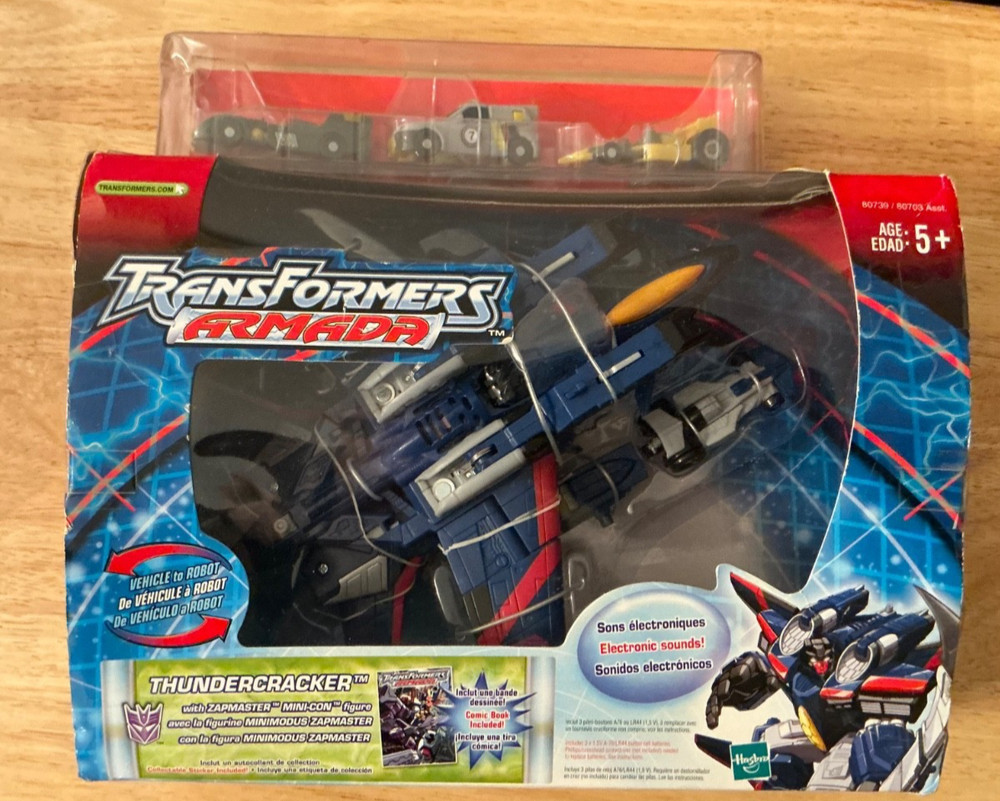 NEW Transformers Armada Thundercracker with Zapmaster & +Mini-Con Team Rare
