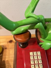 Vintage Kermit the Frog 1983 Telephone Jim Henson Landline WORKS WITH PROBLEMS