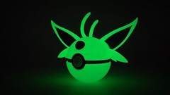 Shiny Espeon (Glow In Dark) | Themed 3D Printed Pokeball | #0196 Espeon