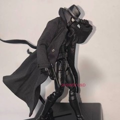 1/12 Spider-Man Noir Black Wired Trench Coat For 6″ ML Action Figure Body New