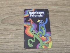 Rainbow Friends 1.5″ CYAN Figure + Collector Holographic Sticker Card #17 (READ)