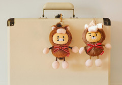 Kakao Friends Lucky Pony Day Keychain Doll Choonsik & Ryan Keyring Bag Charm