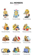 POP MART x Minions Lazy Every Day Series Confirmed Figure Sealed Bag in Open Box