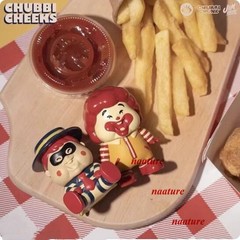 6pcs UNBOX CHUBBI CHEEKS Fast Food Friends Figure Limited Model Fashion Gift