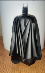 Custom Batman Returns Mcfarlane 1989 Keaton Leather Wired Cape 1/10 NOT fIGURE