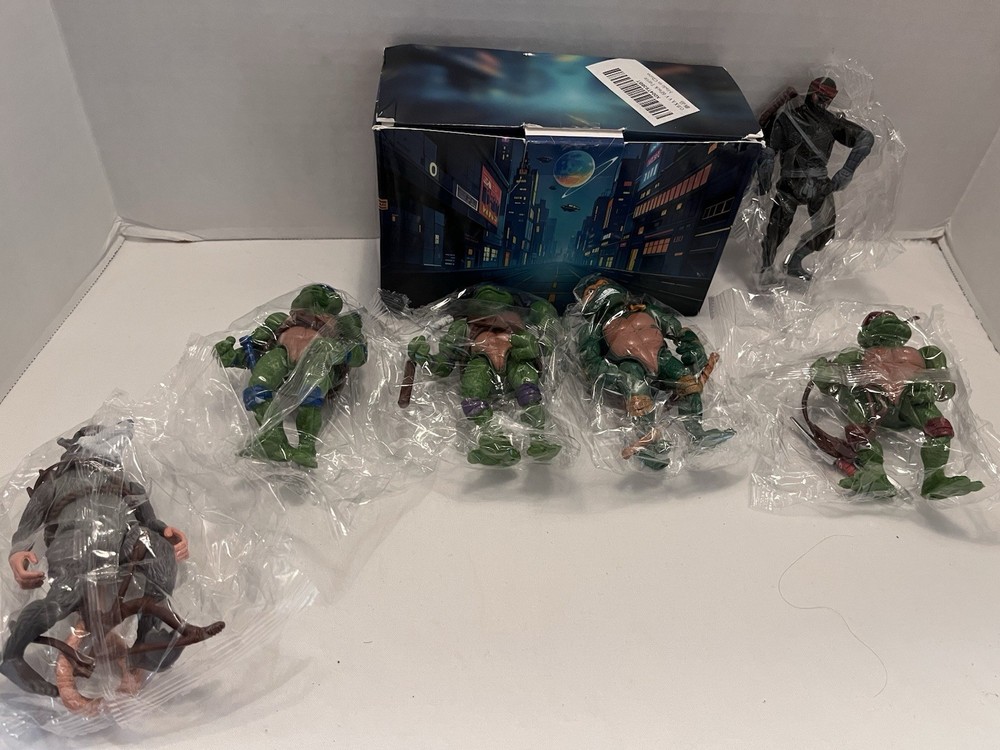 OBXAVV 4.7″ Ninja Turtles Action Figures 6PCS Figure Bundle Toys Collection NIB