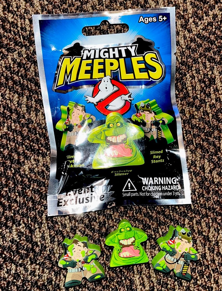 2016 Exclusive Pack Mighty Meeples Ghostbusters Slimer Peter Venkman Ray Stantz