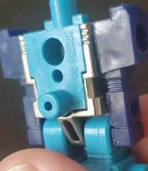 Takara Revell Robotech Robolinks Force 51 Blue & Cyan 2″ Figure 1984 Japan Vtg
