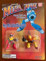 Vintage 1995 Mega Man Fireman Bandai Collectible Figure 5 LOT Capcom NES Card