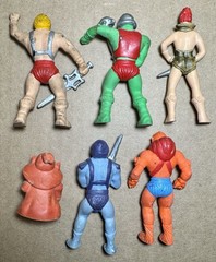Vintage MOTU Masters of the Universe Rubber Eraser Figures Lot – He-Man Skeletor