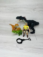 Jurassic World Dominion Figure Roar Atrociraptor Raptor Dinosaur Green Park Lot