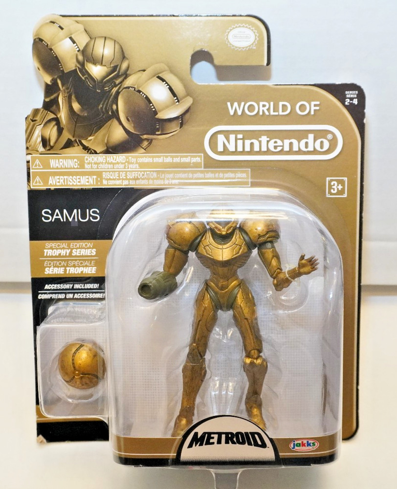 2016 World of Nintendo TROPHY SAMUS ARAN 4″ Figure Series 2-4 Jakks Pacific NEW!