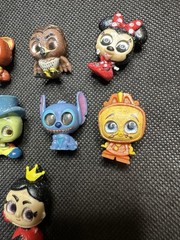 Disney Doorables Glitter Lot of 9 Stitch Minnie Beauty Beast Pinocchio Zootopia