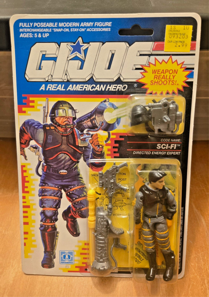 Vintage 1991 Hasbro GI Joe Sci-Fi Directed Energy Expert MOC Nice