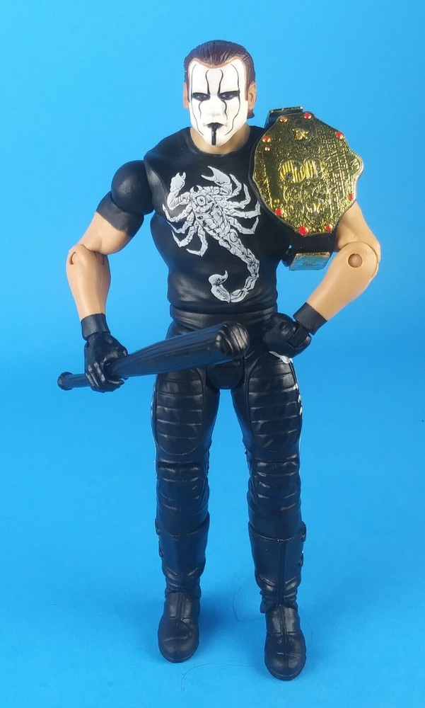 Sting WWE Mattel Legend WCW Big Gold Championship Belt Bat WCW AEW Crow