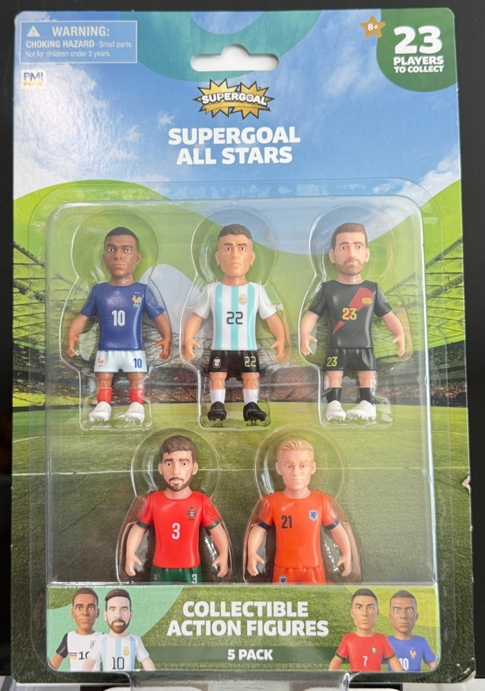 Supergoal All Stars Soccer Action Figures 5 Pack Mbappe Martinez De Jong SM2040