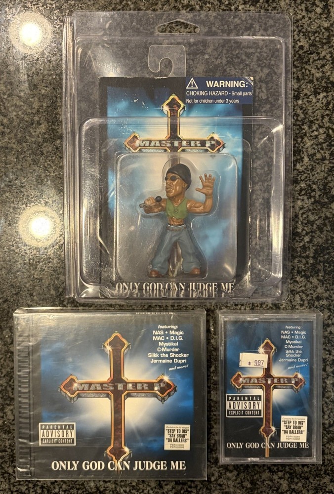 Master P Only God Can Judge Me Promotional No Limit Toys 3″ Figure Doll CD TAPE