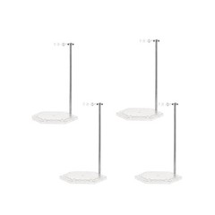 4 Pack Clear Action Figure Stand Action Display Holder Metal Support Arm