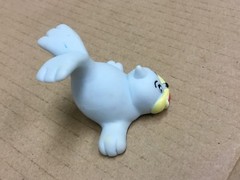 1997 Pokemon Finger Puppet Red Tongue Seel Figure Catch em All Nintendo Bandai