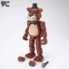 9L3D Printed FNAF Freddy Fazbear’s Pizza Movable Toys Action Figures Motion