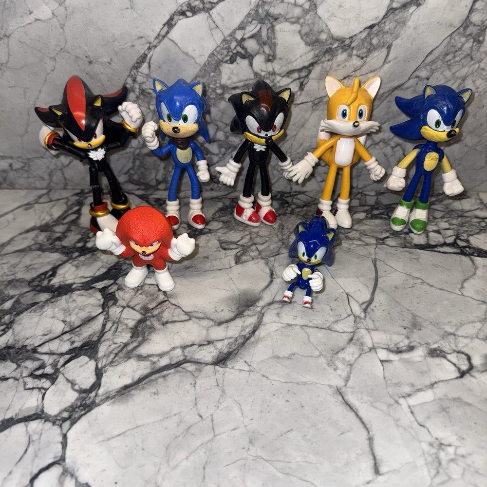 Sonic the Hedgehog 2024 Movie Action Figures lot Set Bundle
