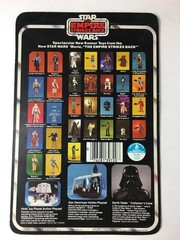 1980 Star Wars ESB Princess Leia Bespin cardback unpunched 31 Card Back Kenner