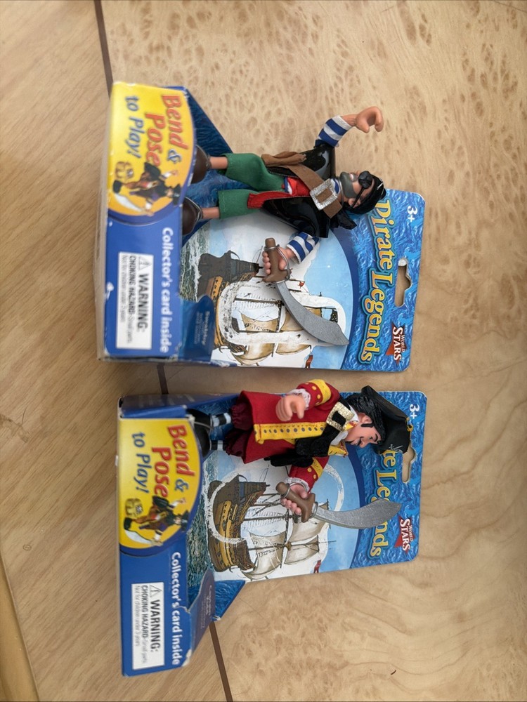 World Stars Pirate Legends Swabby & Captain Kidd Action Figure Odyssey Toys Lot