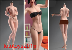 US YM508 1/6 Female Flexible Seamless Silicone Fitness Body Pale Detail Figure