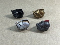 Mythic Legions Armored Head Helmet Lot Gold Black Gunmetal Silver Parts Knight 1