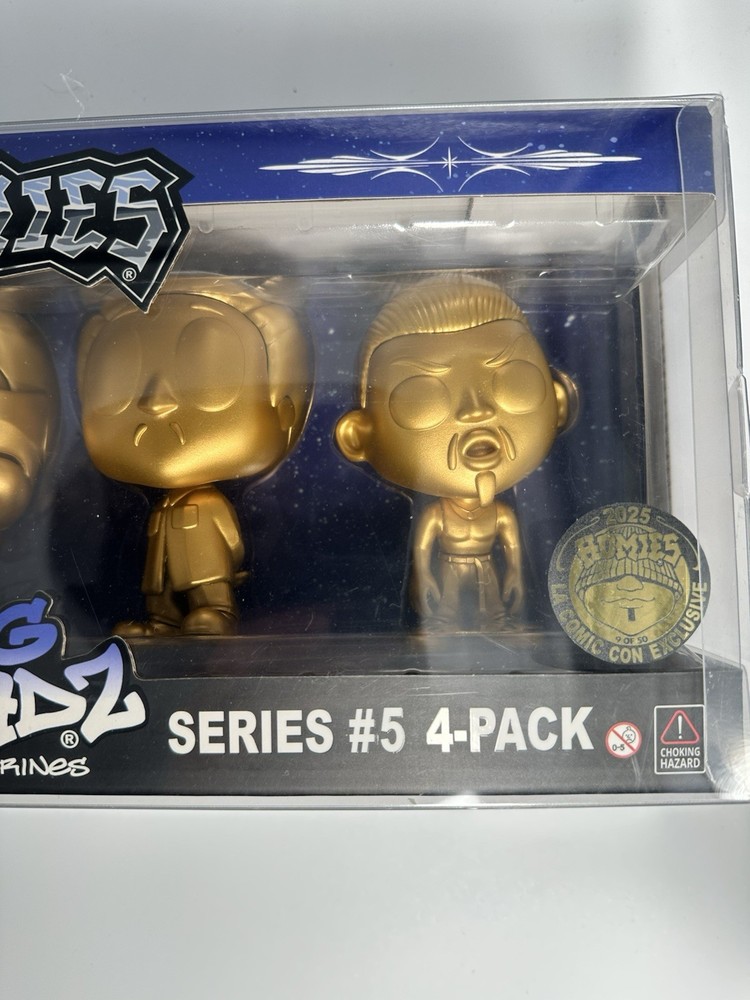 Homies Series #4 Big Head Gold Comic Con Exclusive Limited Edition Only 50 made.