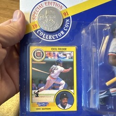 Kenner Starting Lineup 1991 Cecil Fielder Special Edition Figure with Coin & Ca…