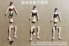 1/18 Flexible Joint Female 3.75” Action Figure Body Model