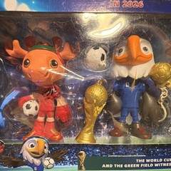 FIFA World Cup Mascots 3-Piece Boxed Set w/ Ball & Trophy