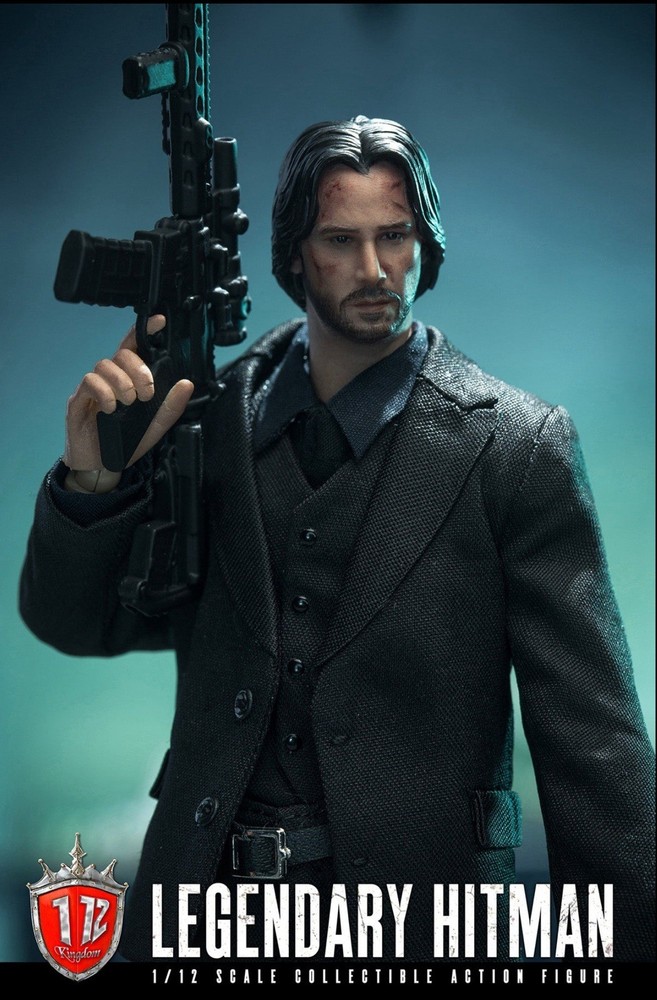 Kingdom 1/12 KD-9001 Legendary Hitman John Wick Keanu Mezco USA Shipping! 🇺🇸
