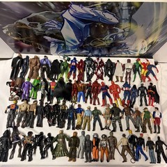 HUGE 4″ Action Figure Lot Of 68 No Duplicates Vtg 85′ Marvel DC Battlestar READ