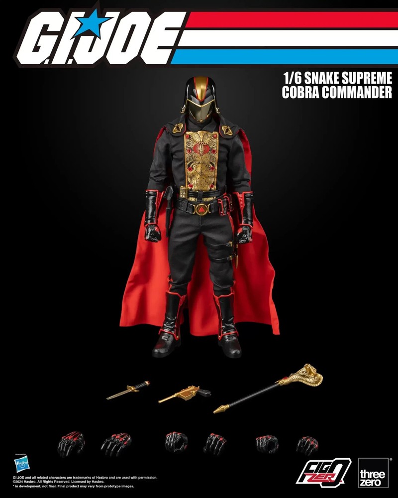 ThreeZero G.I. Joe FigZero 1/6 Snake Supreme Cobra Commander Figure