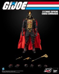 ThreeZero G.I. Joe FigZero 1/6 Snake Supreme Cobra Commander Figure