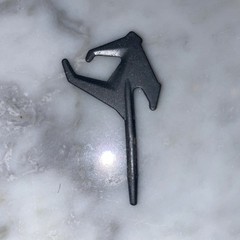 Vintage Battle Beasts War Weasel #24 Ax Weapon Accessory Series 1 Silver 1986